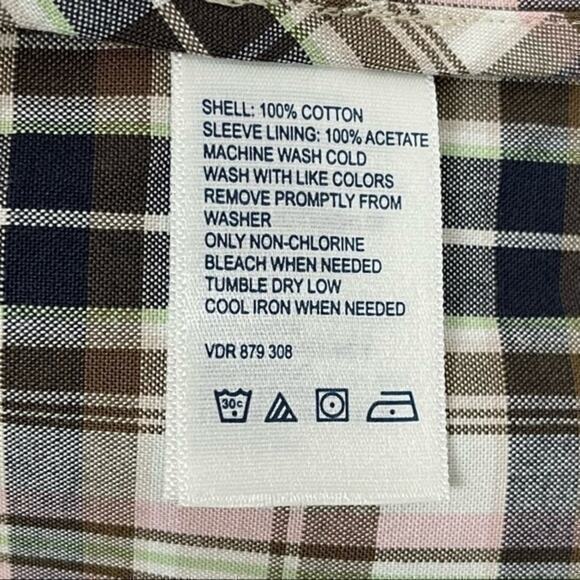 Nautica White Black Plaid Cotton Academia Prep Classic Blazer NWOT Size 4 - Picture 9 of 11